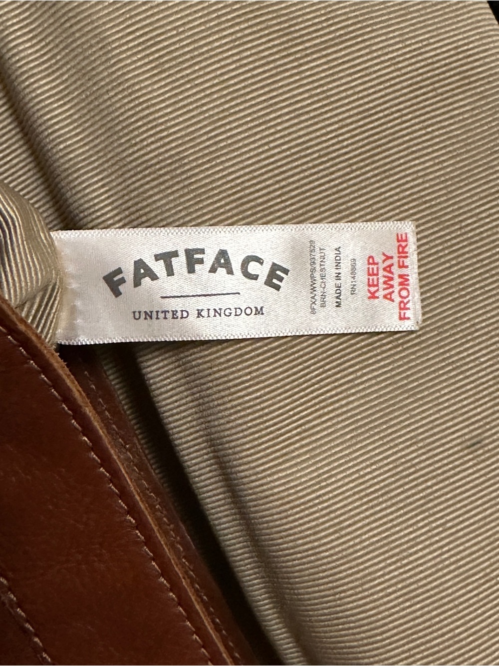 Fat Face Brown Leather Satchel Crossbody Bag - Picture 12 of 13